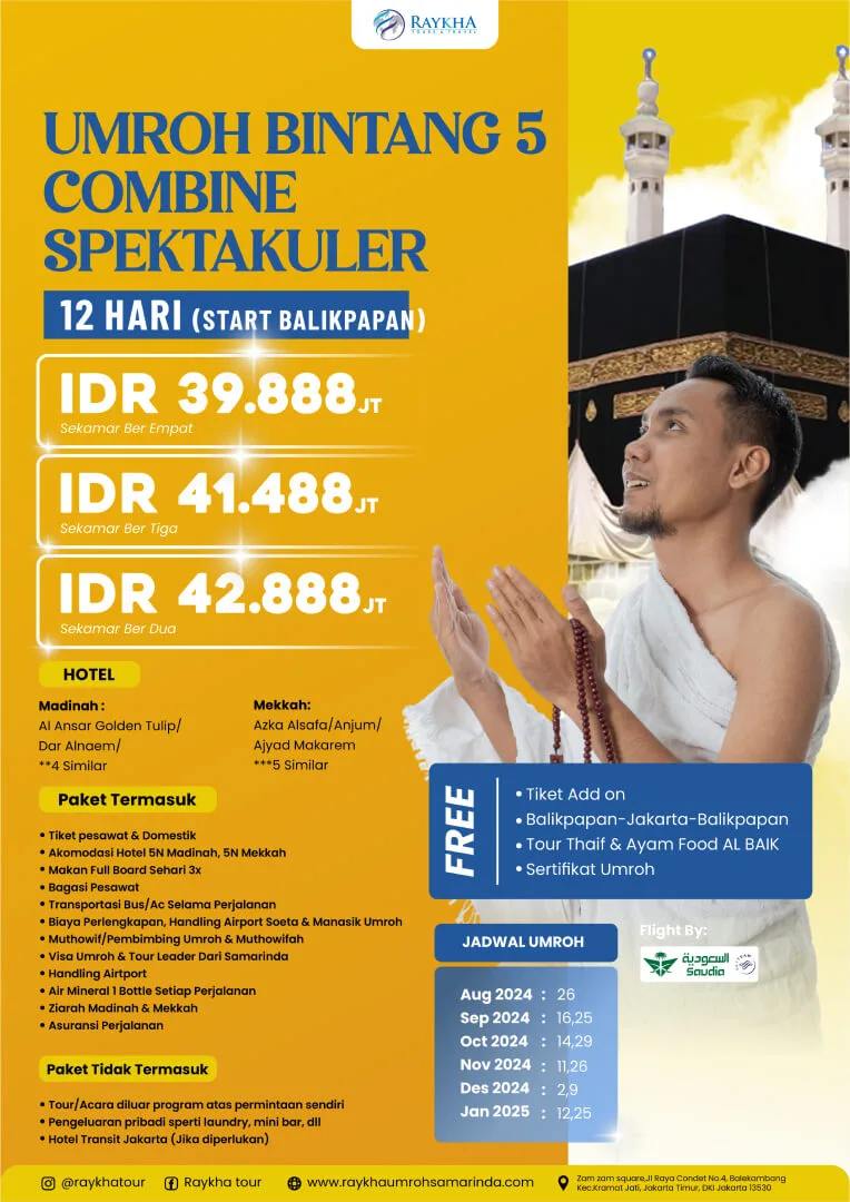 Paket Umroh Bintang 5 Combine Spektakuler