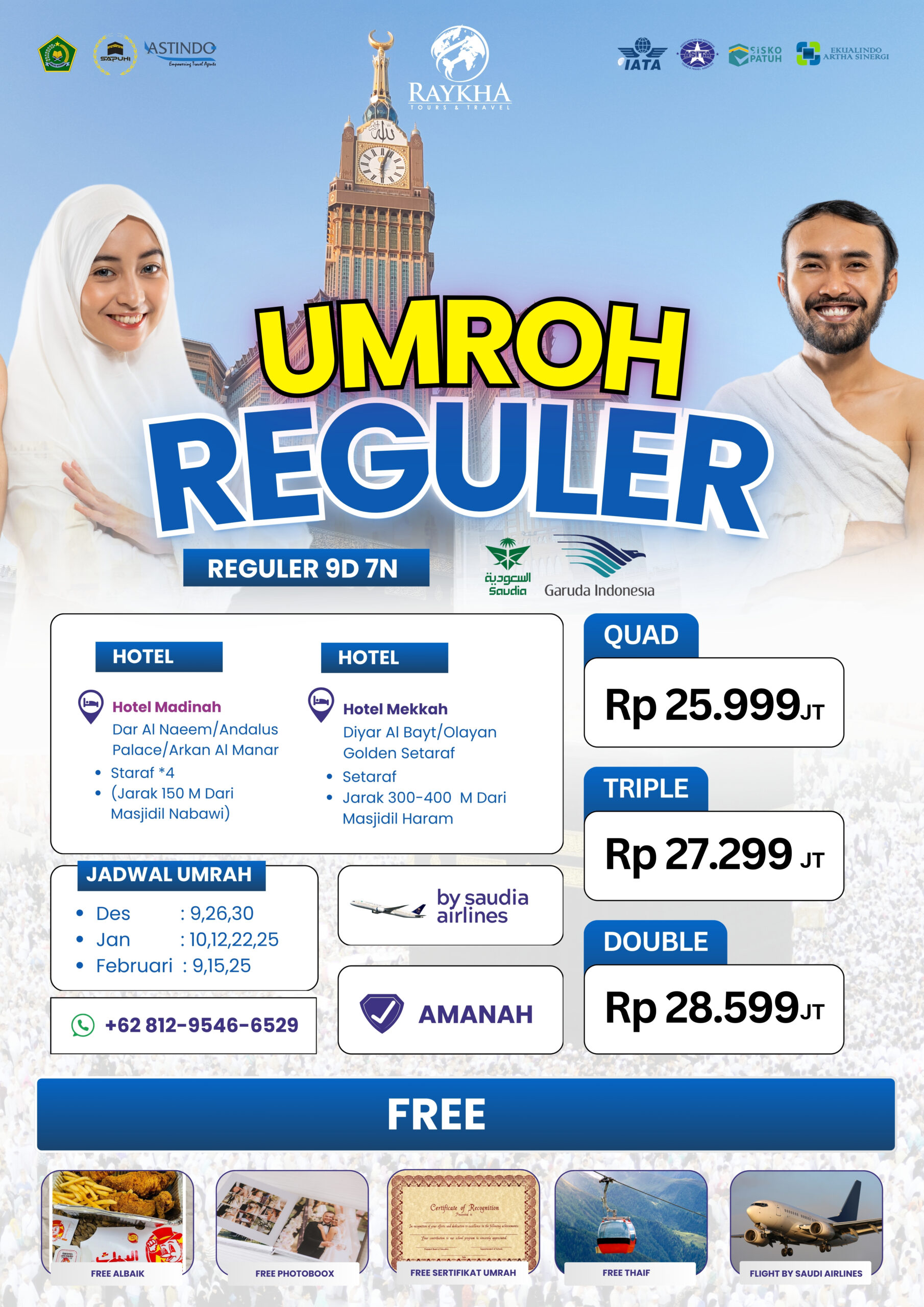 Paket Umroh Reguler Raykha Travel Umroh Terpercaya di Cirebon