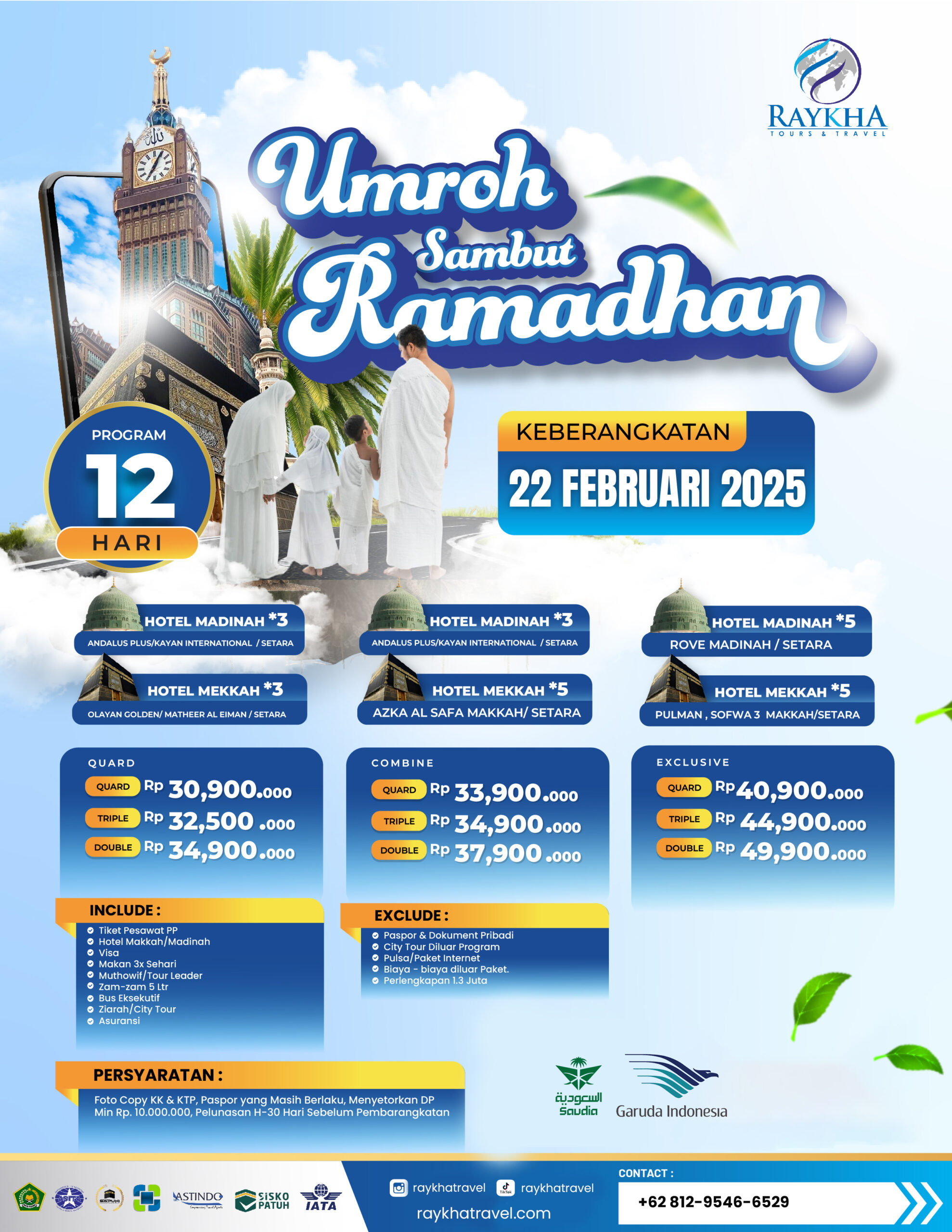 Umroh Sambut Ramadhan 12 Hari Februari 2025