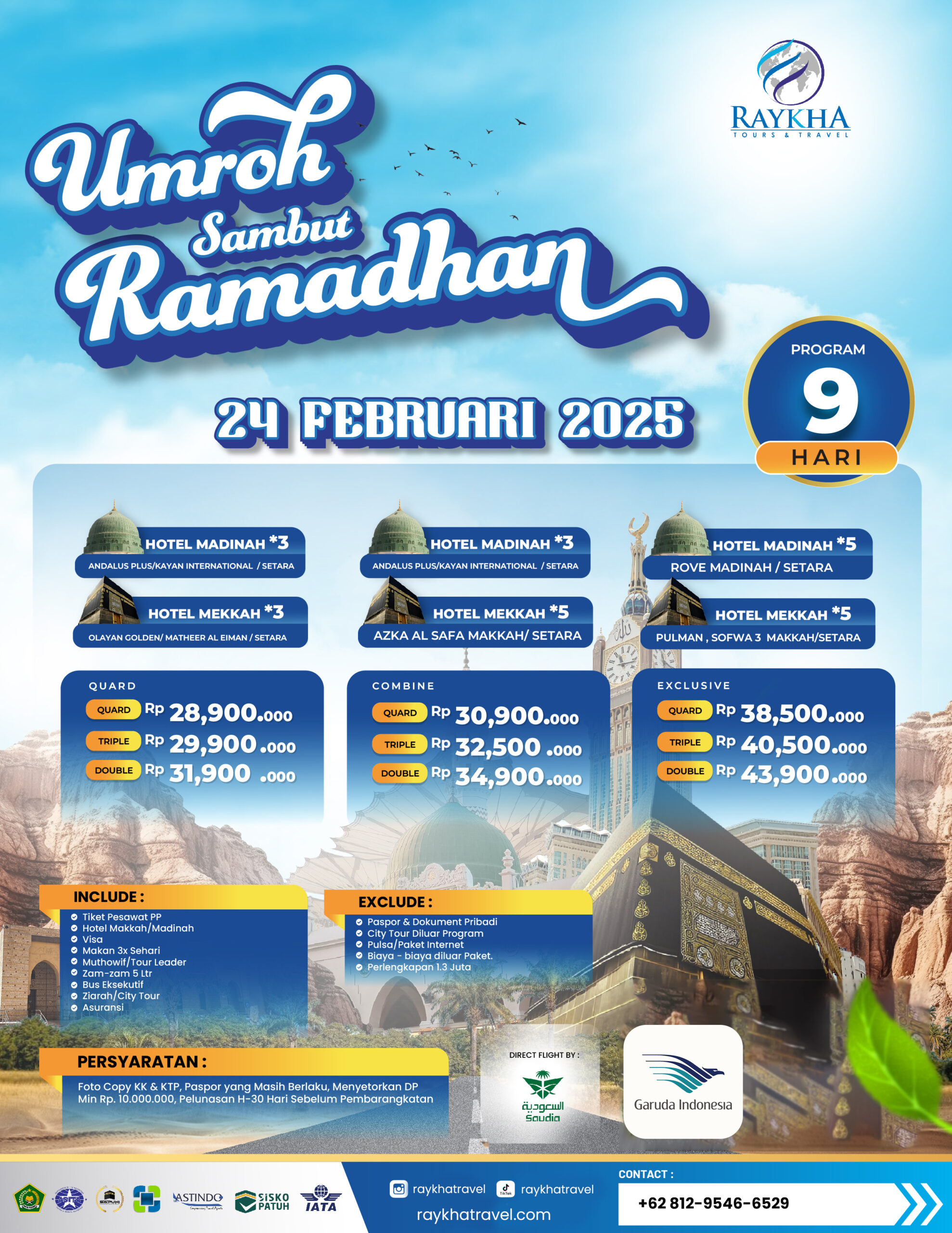 Umroh Sambut-Ramadhan 9 Hari Februari 2025